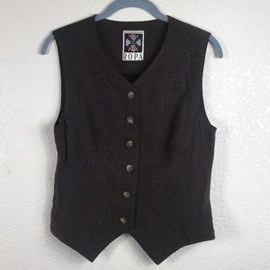 Hairston Roberson ROPA Vest Black Embroidered